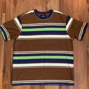 Authentic Stussy tee - striped shirt